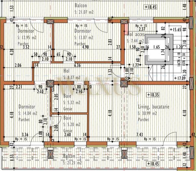 Apartament cu 4 camere semidecomandat în Mărăști