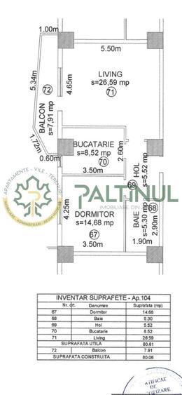 Apartament cu 2 camere decomandat în Șelimbăr