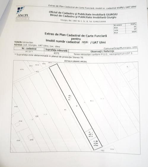 Teren Construcții intravilan de 10000 mp, în Ulmi