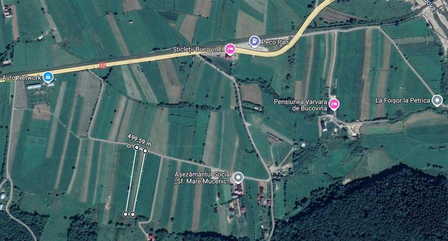 Teren Construcții extravilan de 5886 mp, în Bucșoaia
