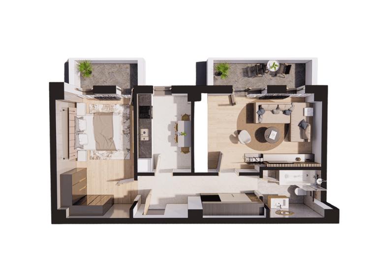 Apartament cu 2 camere decomandat în Păcurari