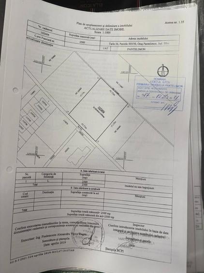 Teren de 2500 mp, în Central