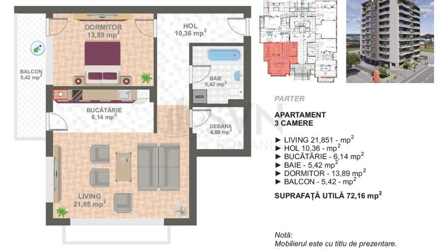 REA1024267 Dezvoltator Marriott 2 Camere Imobil Nou - 3