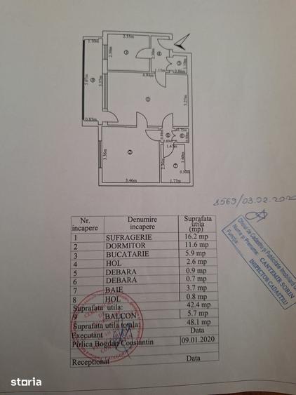 Apartament cu 2 camere semidecomandat în Mazepa 1