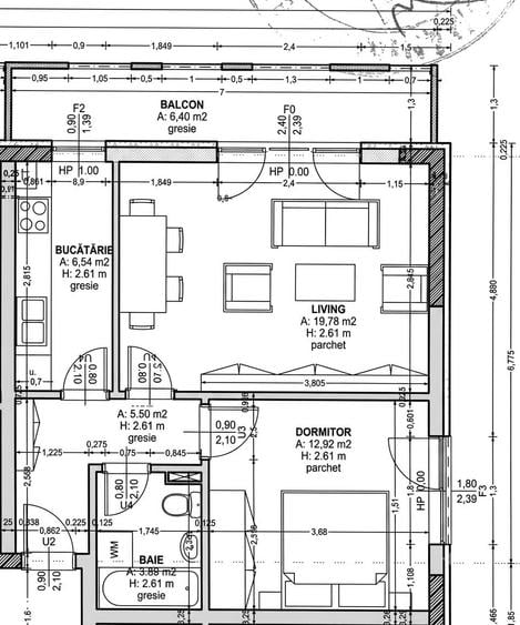 Apartament cu 2 camere decomandat în Lazaret