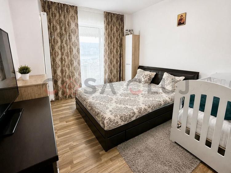 Apartament cu 2 camere semidecomandat, mobilat în Baciu