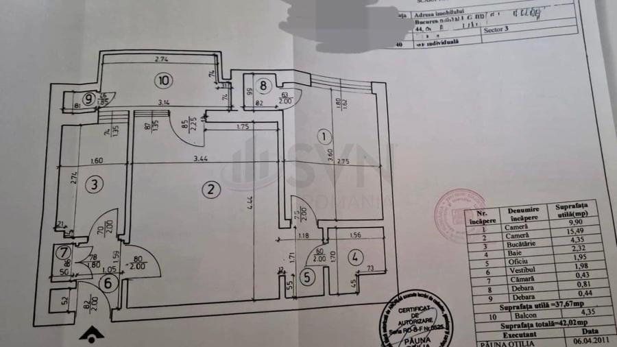 Apartament cu 2 camere semidecomandat în Universitate