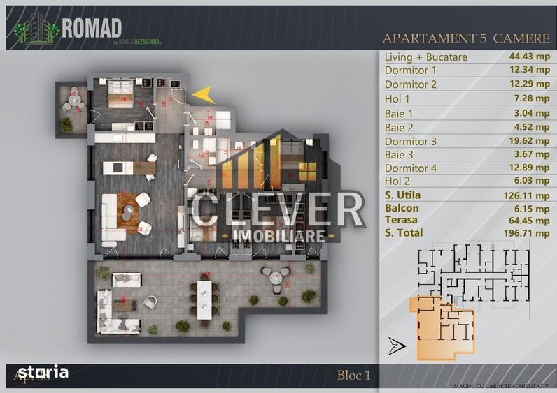 Apartament cu 4 camere în Theodor Pallady