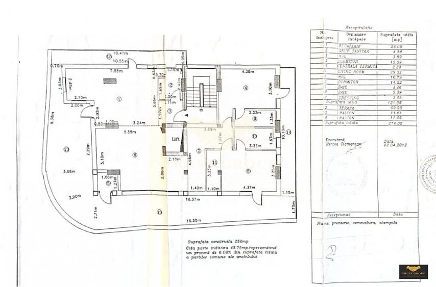 Penthouse cu 3 camere decomandat în Mihai Bravu