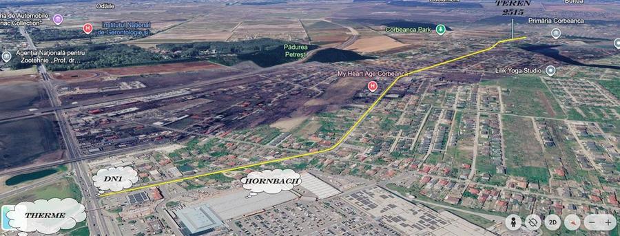 Teren Construcții intravilan de 2515 mp, în Corbeanca