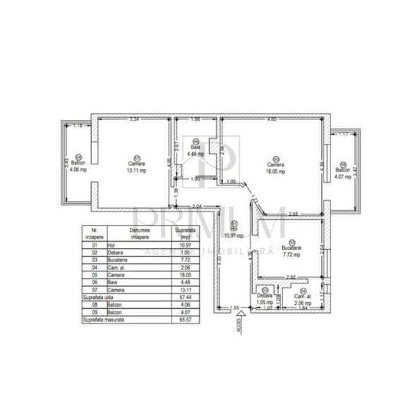 Apartament cu 2 camere decomandat în Steaua