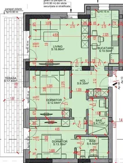 Apartament cu 3 camere decomandat în Theodor Pallady