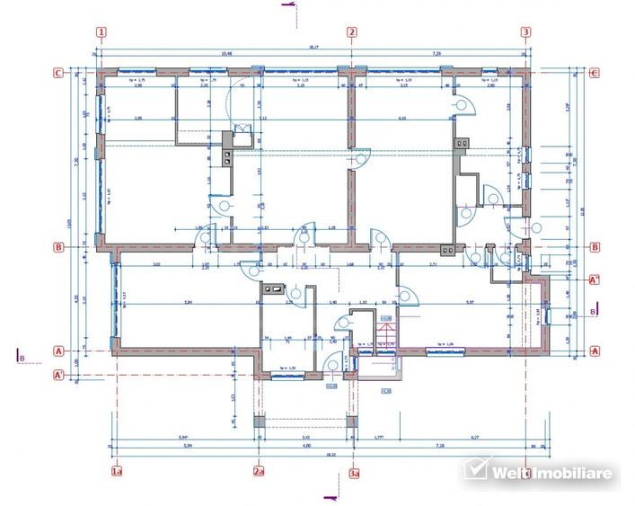 Casă individuală cu 7 camere cu Canalizare în Central