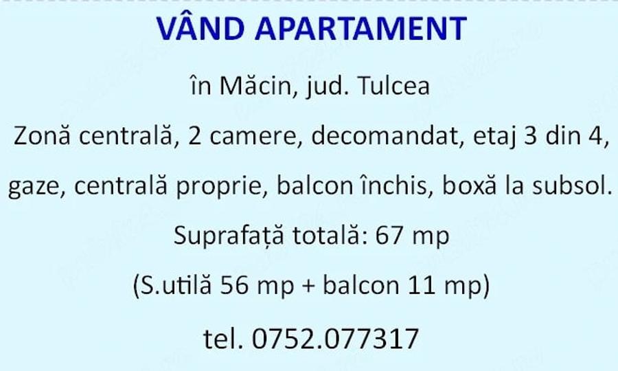 Apartament cu 2 camere decomandat în Central