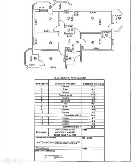 Apartament cu 4 camere în Păcurari
