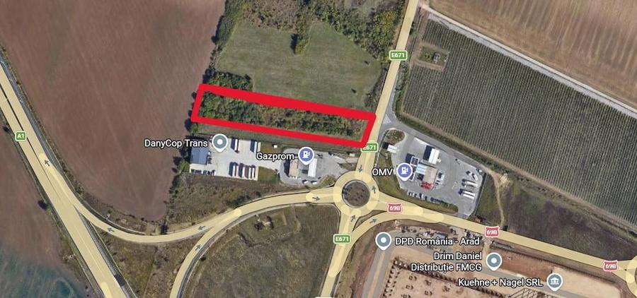 Teren de 5000 mp, în Aradul Nou
