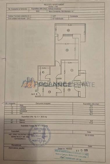 Apartament cu 2 camere decomandat în Central