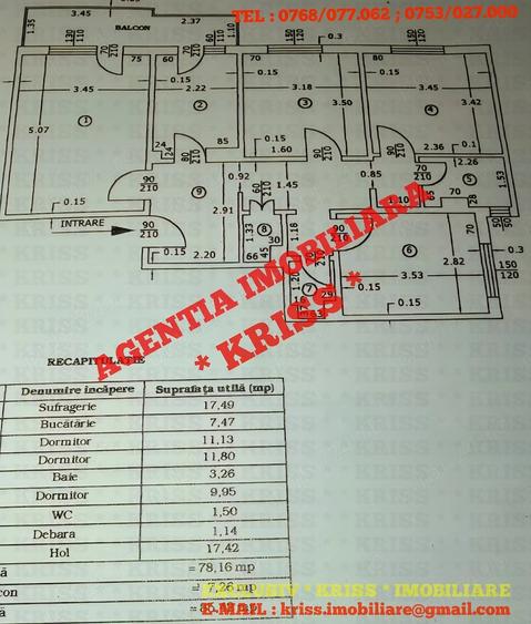Apartament cu 4 camere decomandat în Negru Vodă