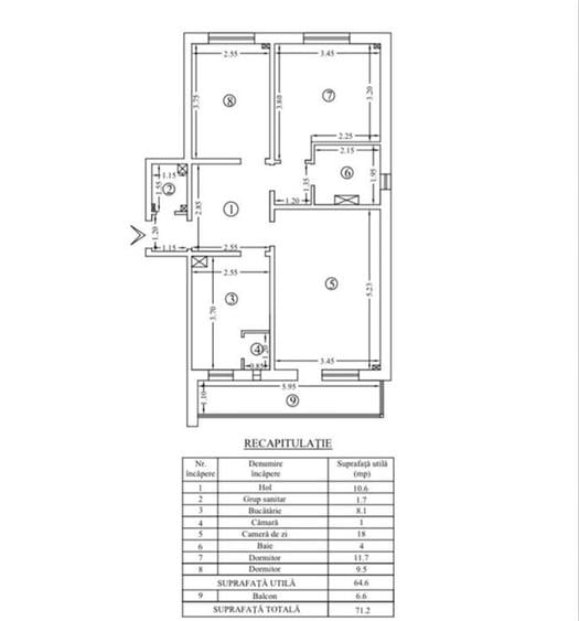 Apartament 3 camere Dacia - 2