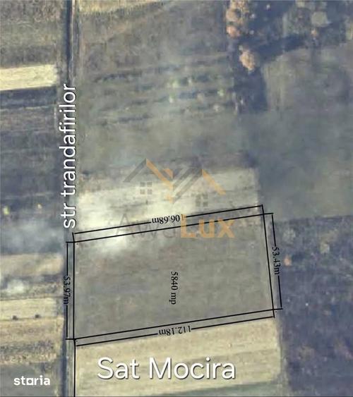 Teren de 5840 mp, în Mara