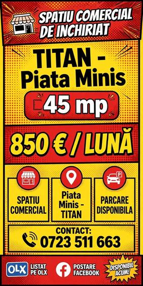Spațiu comercial, de 45 mp, în Titan