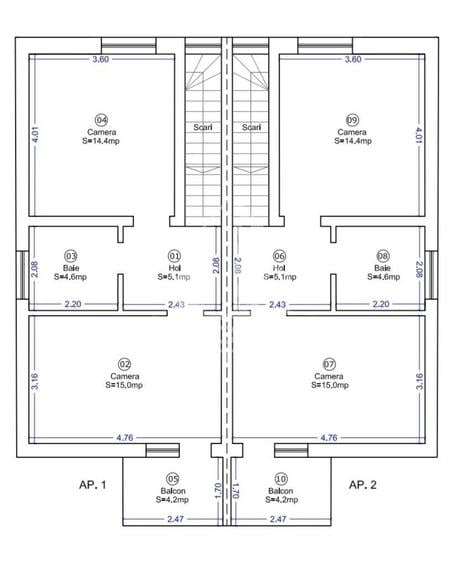 Duplex complet decomandat, cu 4 camere si 2 bai, langa Bucovat - 1