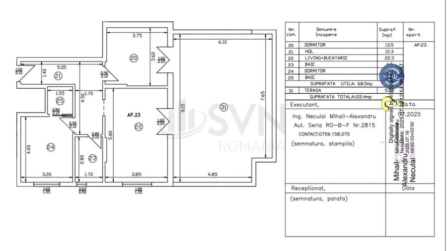 Apartament cu 3 camere decomandat în Fundeni