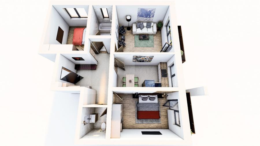 Apartament cu 3 camere decomandat în Sânpetru