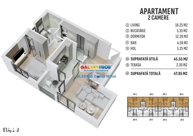 Apartament 2 cam Bucatarie inchisa -Incalzire pardoseala-Prel. Ghencea - 7