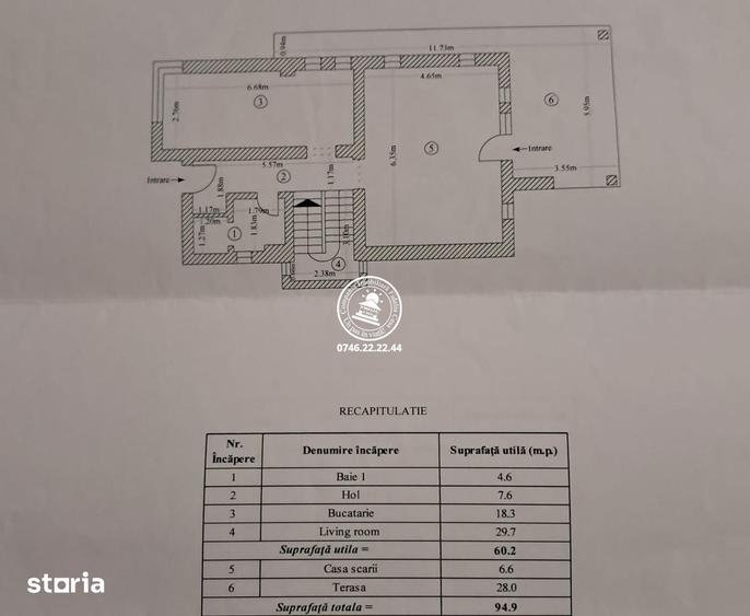 Casă cu 3 camere cu Teren 450 Mp în Podul de Fier