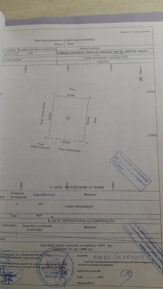Teren de 2000 mp, în Suhurlui