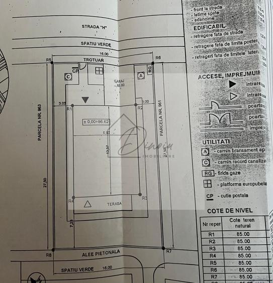 Casă individuală cu 6 camere cu Canalizare în Central