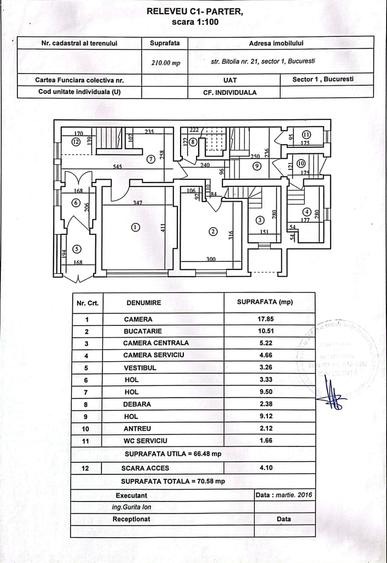 Casă cu 5 camere cu Canalizare în P-ța Dorobanți