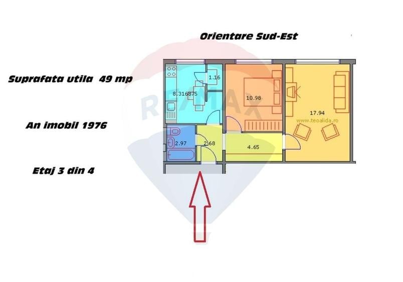Apartament de vanzare 2 camere decomandat | Brancoveanu Berceni - 7