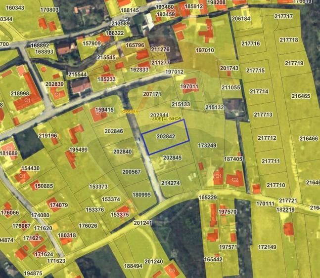 Teren Construcții intravilan de 1230 mp, în Dealuri Oradea