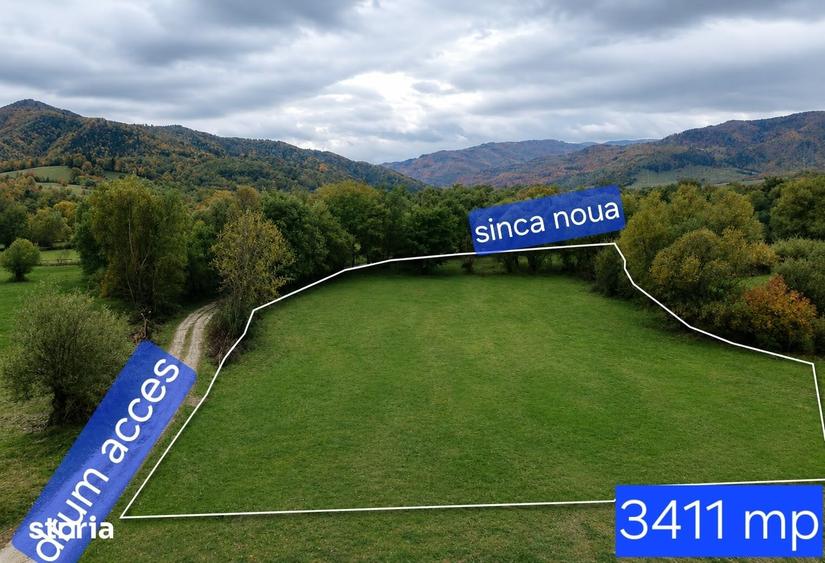 Teren de 3411 mp, în Șinca