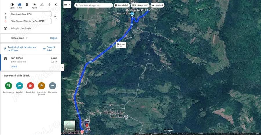 Teren 5000mp cu casa veche ?i fantana, 3km de Sta?iunea Sacelu - ideal casa de vacanta - 3