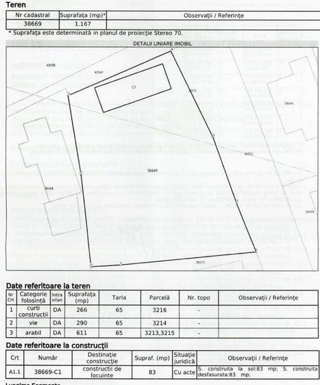 Casă cu 3 camere cu Teren 1167 Mp în Băneasa
