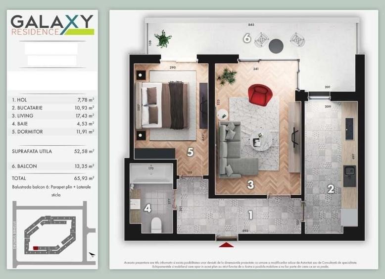 Apartament cu 2 camere decomandat în Runcu
