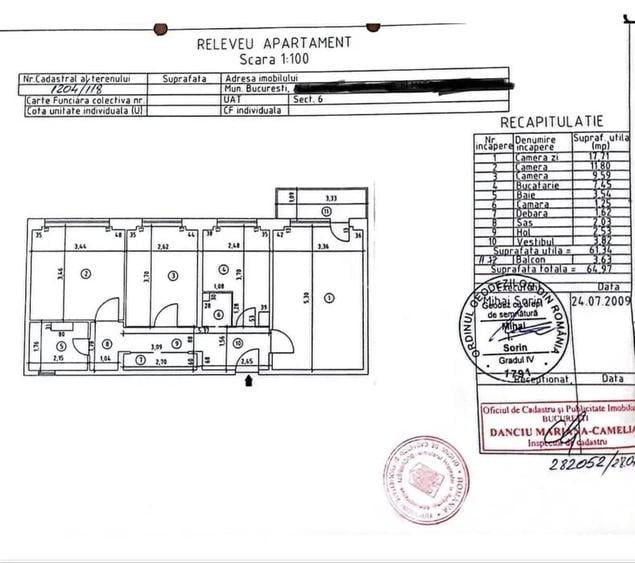 Apartament cu 3 camere decomandat în Drumul Taberei