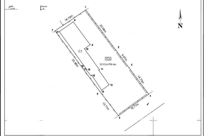 Teren Construcții intravilan de 799 mp, în Grigorescu