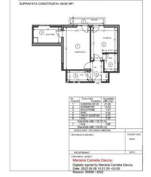 Apartament cu 2 camere decomandat, mobilat în Băneasa