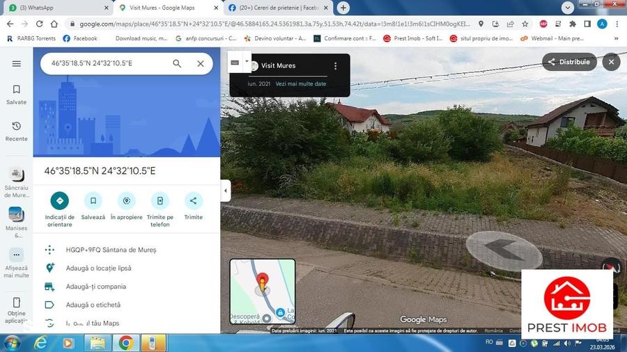 Teren de 1150 mp, în Sântana de Mureș