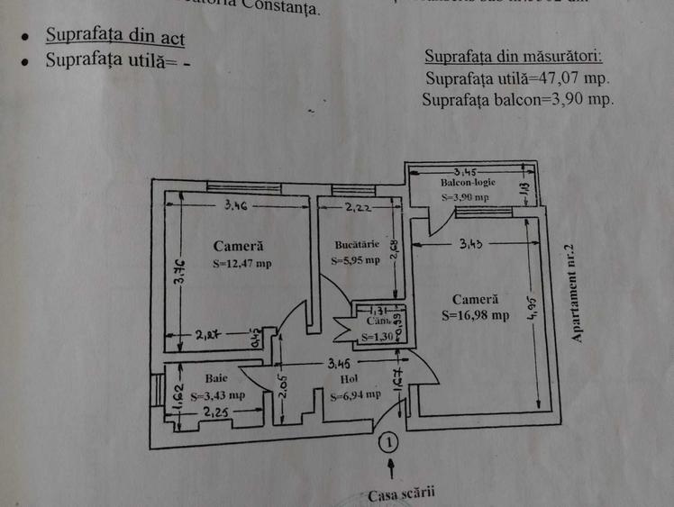 Apartament cu 2 camere decomandat, mobilat în CET