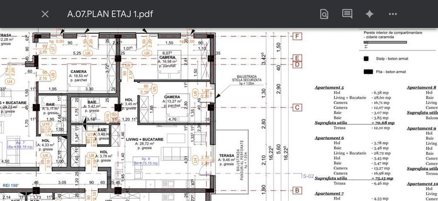 Apartament cu 3 camere semidecomandat în Chinteni