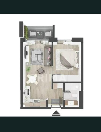 Apartament cu 2 camere în Nufărul