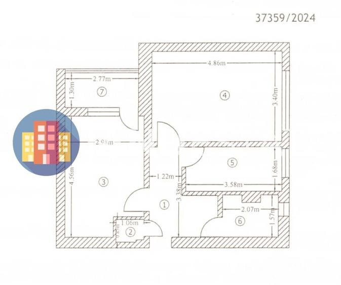 Apartament cu 2 camere decomandat în Berceni