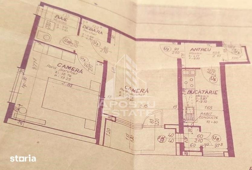 Apartament cu 2 camere semidecomandat în Șega
