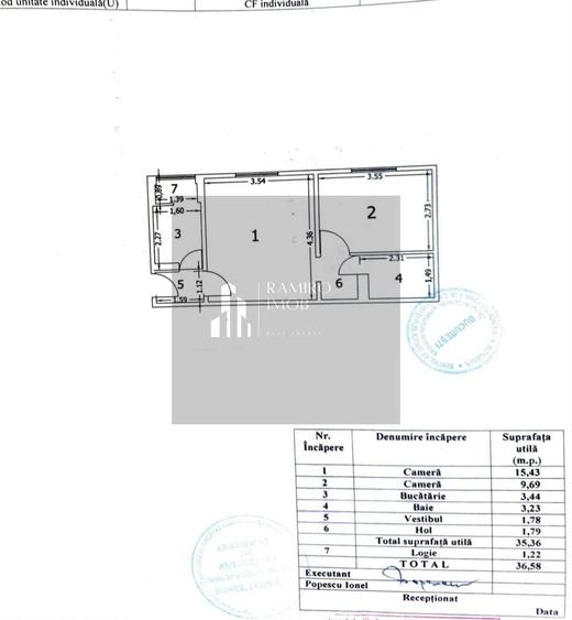 Apartament cu 2 camere semidecomandat în Giurgiului