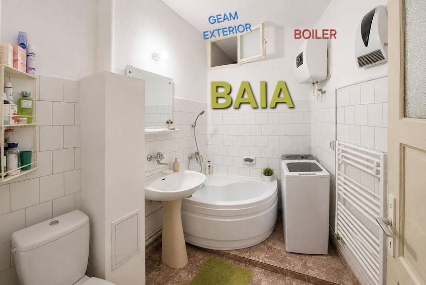 Apartament cu 3 camere semidecomandat în Central